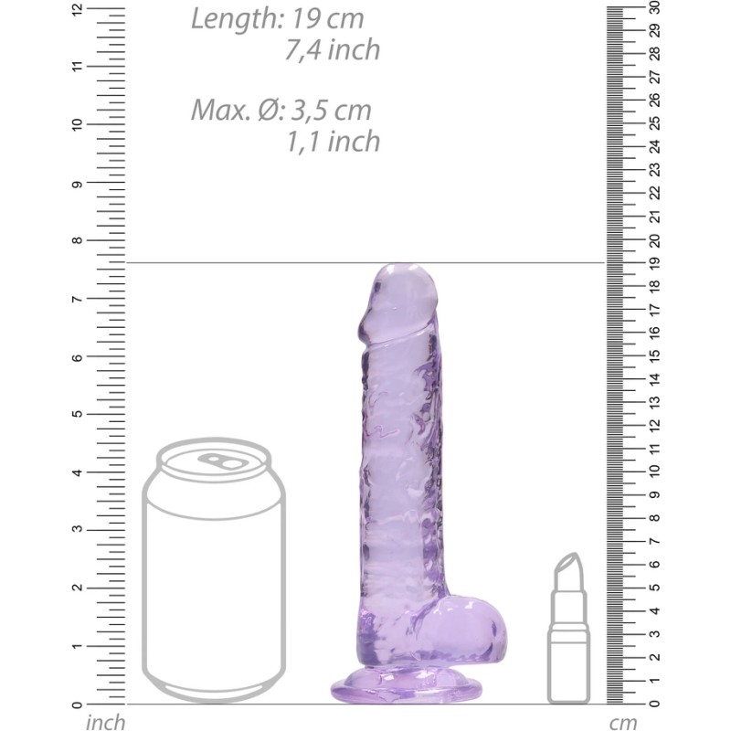 RealRock - Realistyczne dildo z jądrami 18 cm